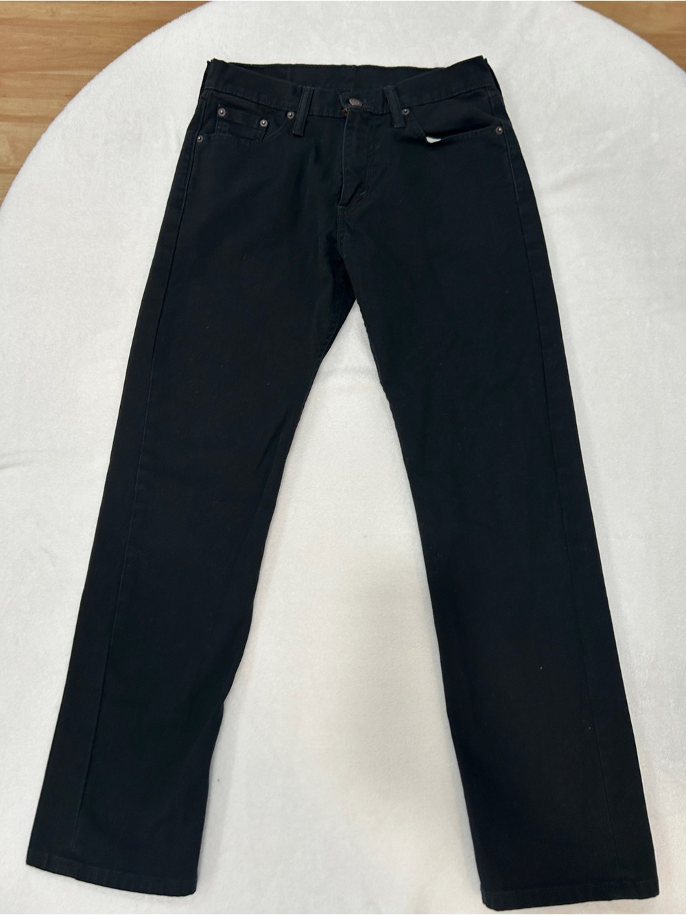 Levi’s 513 Slim Straight Black Stretch Denim Jeans Men’s 29x30